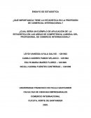 La estadistica en el comercio internacional