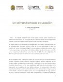 UN CRIMEN LLAMDO EDUCACON
