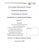 Riesgos de una compañía de seguros