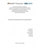 Impacto que tiene la Planificación Publica en las necesidades Públicas