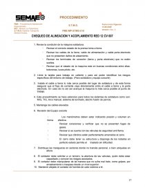 PROCEDIMIENTO DE MANTENCION. Página 17