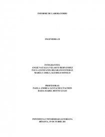 INFORME DE LABORATORIO INGENIERIA. Página 1