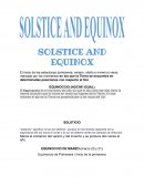 SOLSTICE AND EQUINOX