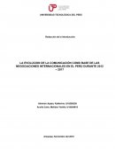 LA EVOLUCION DE LA COMUNICACIÓN COMO BASE DE LAS NEGOCIACIONES INTERNACIONALES EN EL PERÚ