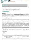 Actividad integradora . Estadística inferencial