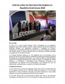 Informe sobre las Elecciones Municipales en República Dominicana 2020