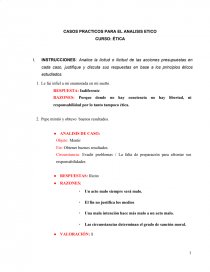 CASOS PRACTICOS PARA EL ANALISIS ETICO. Página 1