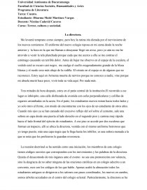 Cuento: la directora. Página 1