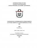 LA INFLUENCIA DE LA INFORMALIDAD EN LA PRODUCTIVIDAD DE LA ACTIVIDAD COMERCIAL DE LAS MICRO EMPRESAS, EN TACNA, 2020