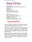 Nota Clínica y reporte