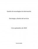 Gestión de tecnologías de información . Estrategia y diseño del servicio