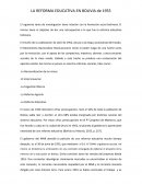 LA REFORMA EDUCATIVA EN BOLIVIA DE 1955