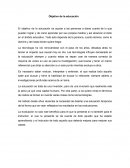 Objetivo de la educación