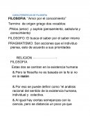 FILOSOFIA: “Amor por el conocimiento”