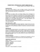 COMENTARIO LITERARIO DEL CUENTO SEMOS MALOS