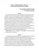 DISEÑO Y ADMINISTRACIÓN DEL CURRÍCULO DE EDUCACIÓN UNIVERSITARIA EN COLOMBIA