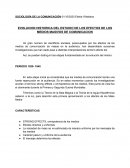 EVOLUCION HISTORICA DEL ESTUDIO DE LOS EFECTOS DE LOS MEDIOS MASIVOS DE COMUNICACION