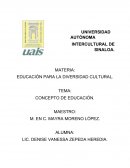 Resumen del conceto de educacion en el ambito educativo