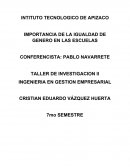 IMPORTANCIA DE LA IGUALDAD DE GENERO EN LAS ESCUELAS