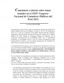 Comentario y síntesis sobre temas tratados en el XXIV Congreso Nacional de Contadores Públicos del Perú 2014