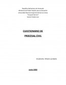 CUESTIONARIO DE PROCESAL CIVIL