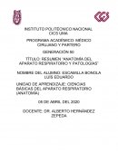 RESUMEN “ANATOMÍA DEL APARATO RESPIRATORIO Y PATOLOGÍAS”