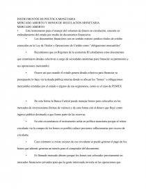 INSTRUMENTOS DE POLÍTICA MONETARIA. Página 1