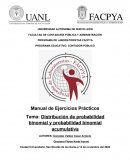 Distribución de probabilidad binomial y probabilidad binomial acumulativa