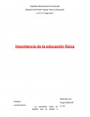 Importancia de la educación física