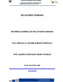 RELACIONES HUMANAS INFORME ACADÉMICO DE RELACIONES HUMANAS