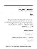 Implementación de un sistema web, para control de paros de máquinas textiles