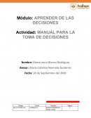 MANUAL PARA LA TOMA DE DECISIONES