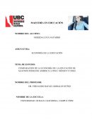 COMPARACIÓN DE LA ECONOMÍA DE LA EDUCACIÓN DE ALGUNOS PAISES DE AMERICA LATINA: MÉXICO Y CHILE