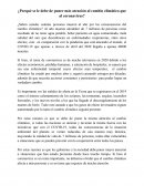 Cambio climátivo vs COVID