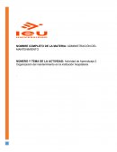 Actividad de aprendizaje Administración del mantenimiento