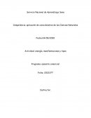 Competencia: aplicación de conocimientos de las Ciencias Naturales