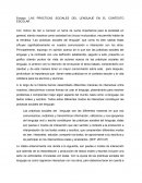 LAS PRÁCTICAS SOCIALES DEL LENGUAJE EN LA VIDA COTIDIANA