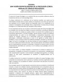 UNA VISIÓN DESPATOLOGIZADA DE LA PSICOLOGÍA CLÍNICA: MANUAL DE CONSEJO PSICOLÓGICO