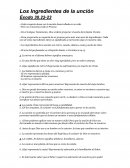 Los ingredientes de la Santa Uncion