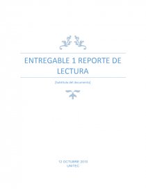 Reporte de el mar en cada gota. Página 1