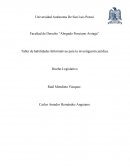 Taller de habilidades Informativas para la investigación jurídica