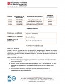 Plan de trabajo Ingeniería de Sistemas