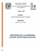 SÍNTESIS DE LA ASPIRINA