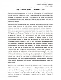 TIPOLOGIAS DE LA COMUNICACIÓN. Página 1