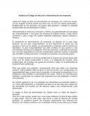 Análisis de Código de ética de la Administración de empresas