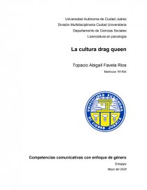 Ensayo sobre el Drag Queen. Página 1