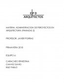 Administracion de peroyectos en arquitectura (Finanzas 2)