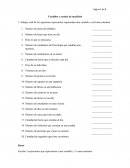 Página de Variables y escalas de medición