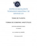 FORMAS DE GOBIERNO: ARISTOTELES