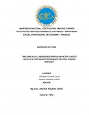“INFLUENCIA DE LA INVERSION EXPORTACION NETAS Y DEFICIT FISCAL EN EL CRECIMIENTO ECONOMICO DEL PERU PERIODO 2000-2010”